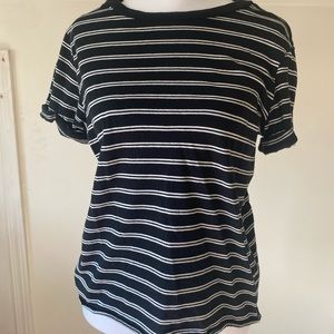 Black and white striped tee